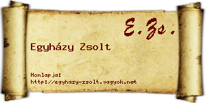 Egyházy Zsolt névjegykártya